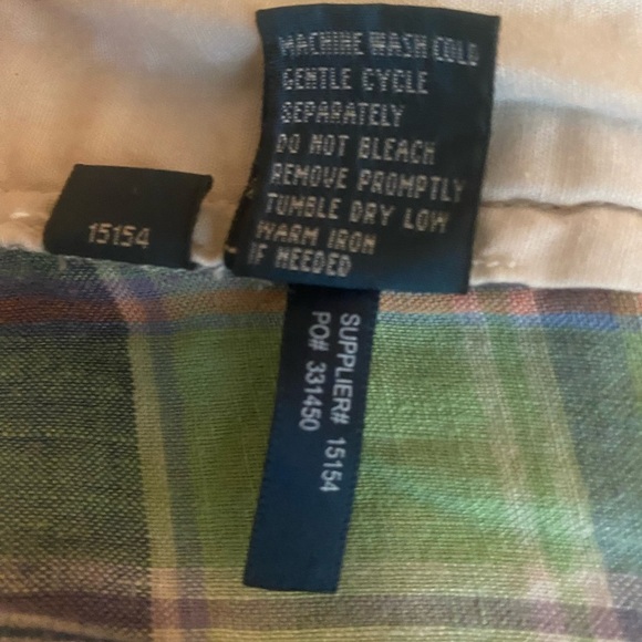 Polo by Ralph Lauren 100% Linen Skater Golf Shorts Green Plaid Plus Size M42 - Picture 6 of 15